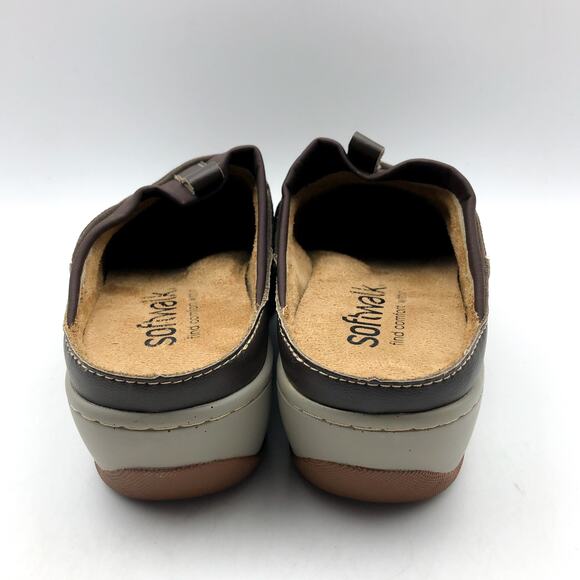 Softwalk Womens Aberdeen Mule Clogs US 7 M EU 37 Dark Brown Leather NIB - Picture 9 of 12